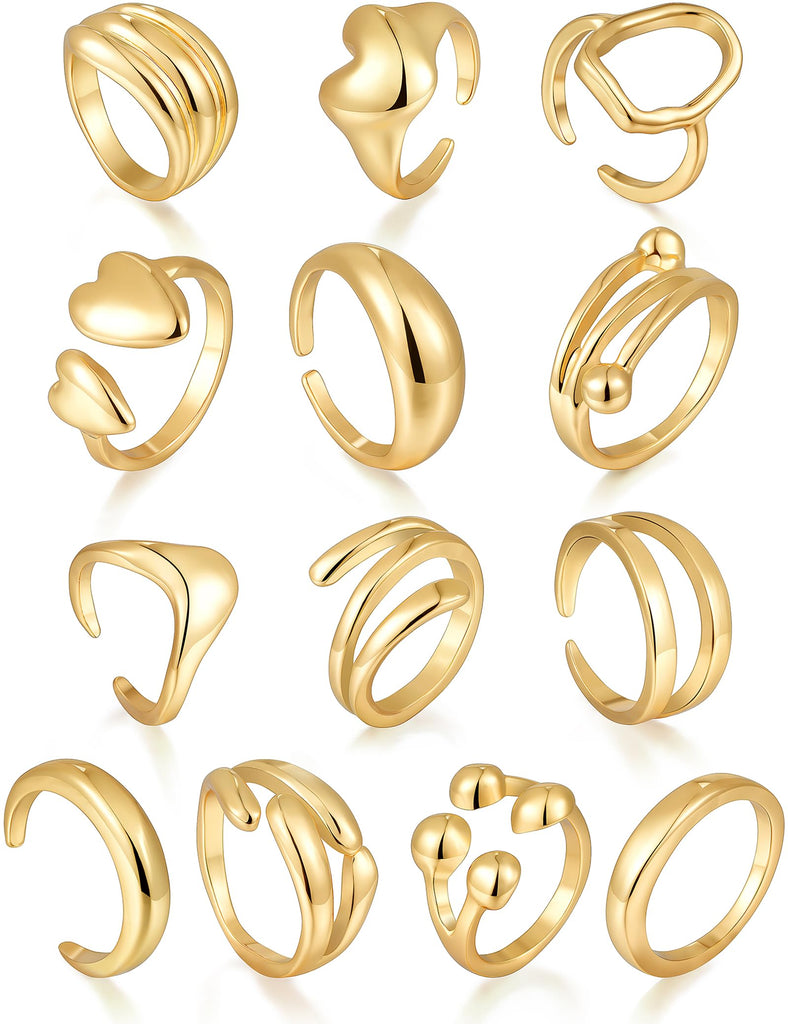Gold Stackable Rings — 18K Plated, Build Your Stack