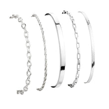 Load image into Gallery viewer, Dainty Gold Bracelet for Women Trendy , Thin Bracelets Stackable Set with Bangle Cuff, Box, Herringbone