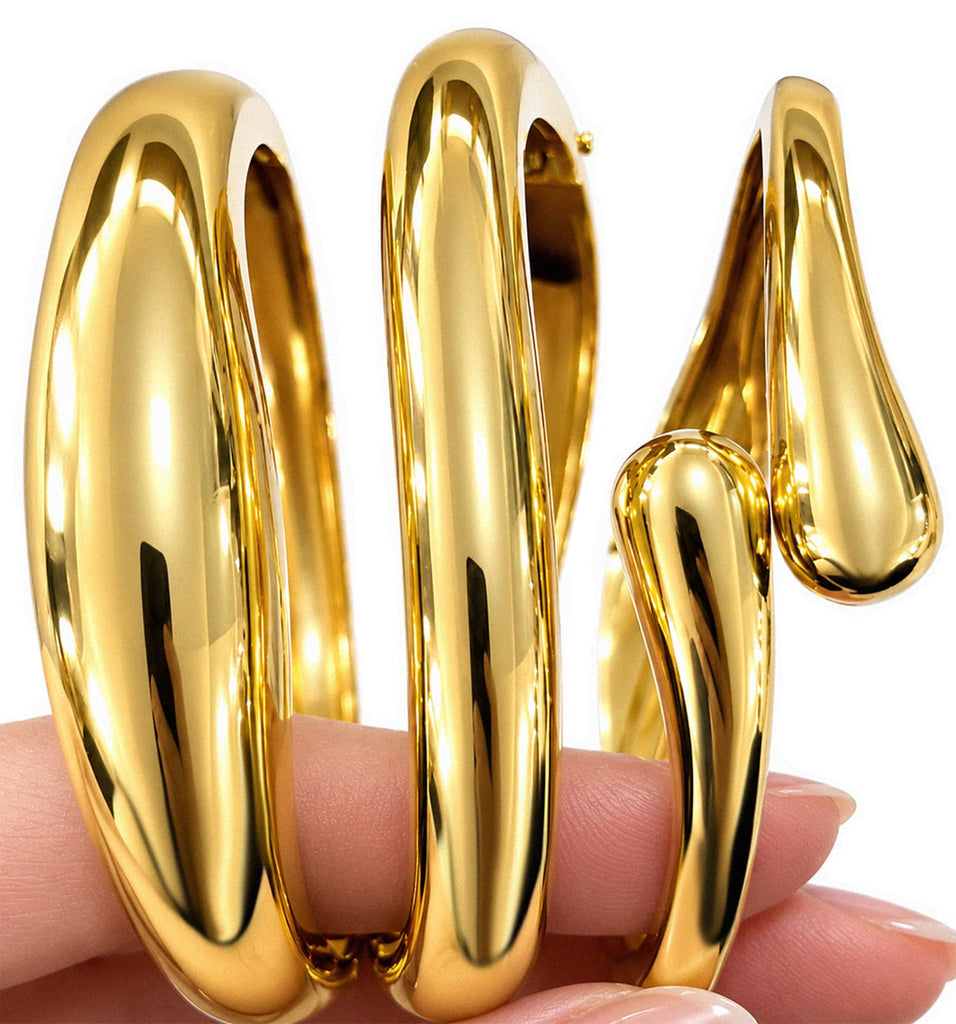 Acrylic Gold Bangle Bracelets for Women, Chunky Brown Stackable Bangles Set, Trendy Thick Resin Statement Cuff Bracelet Stack, Fashion Jewelry Gift