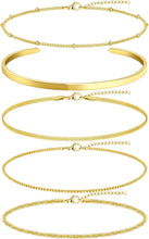 Load image into Gallery viewer, Waterproof Layered Link Chain Bracelets for Women