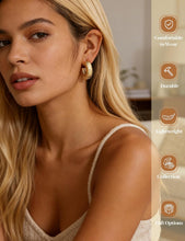 Load image into Gallery viewer, Chunky Gold Hoop Earrings — 36 Pairs, Multipack