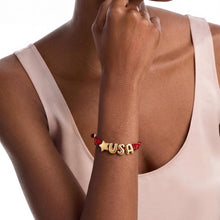 将图片加载到图库查看器，250 Anniversary USA Bracelet for Women with Inital 4th of July – view 3