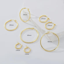 Load image into Gallery viewer, Gold Hoop Earrings Set — 14/20/30/40mm, Sterling Silver Post