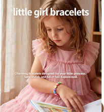 将图片加载到图库查看器，Initial Heart Bracelets for Toddler Girls Kids Women, Cute Preppy Letter A-Z Charm Bracelet for Little Girls Bulk, Colorful