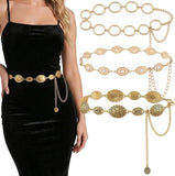 3 PCS Western Gold Belt for Women