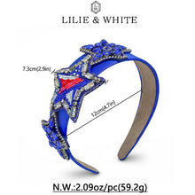 将图片加载到图库查看器，USA Patriotic Star Headband for Women Trendy Sparkling – view 5