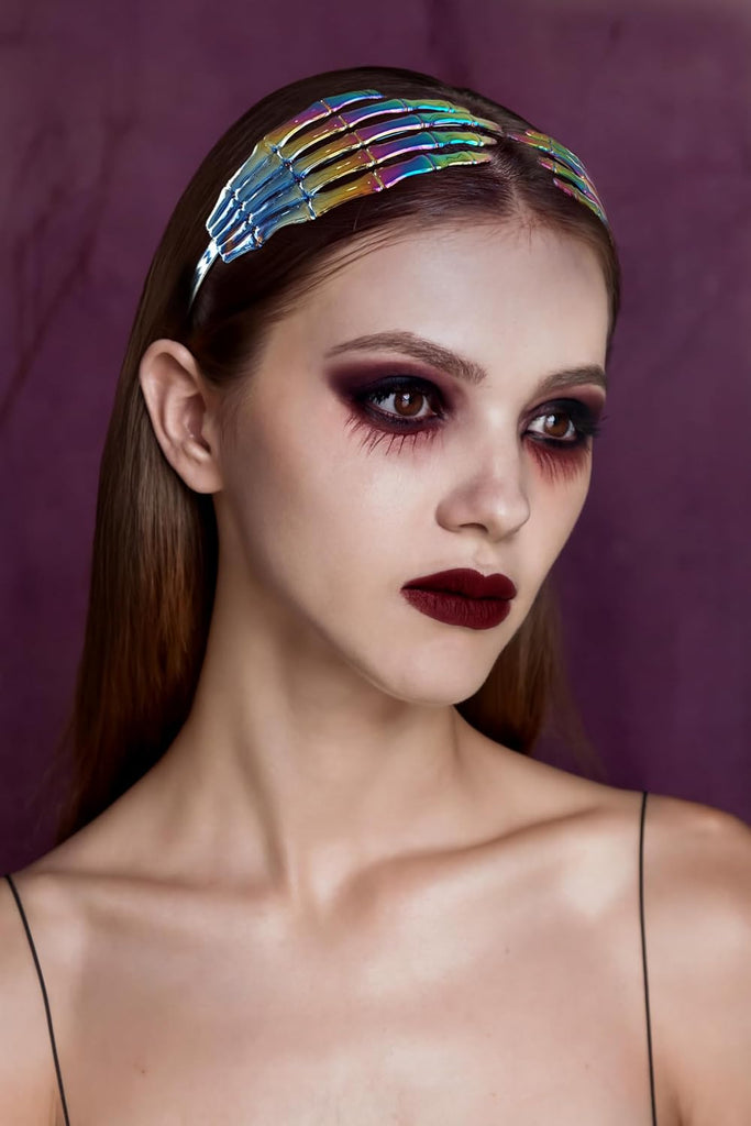 Purple Skeleton Hand Halloween Headbands For Women Trendy – view 3