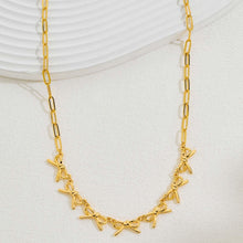 将图片加载到图库查看器，Gold Bow Necklace for Women Classic Bow Charm Jewelry – view 5