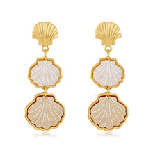 Load image into Gallery viewer, Gold Shell Fish Earrings For Women Chic Summer Beach Seashell – view 8