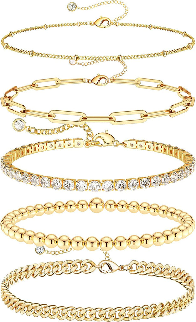 Sterling Silver Plated Bracelets Set for Women – view 9