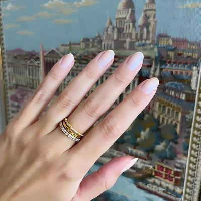 14K Gold Plated CZ Rings — Stackable, Sizes 5–10
