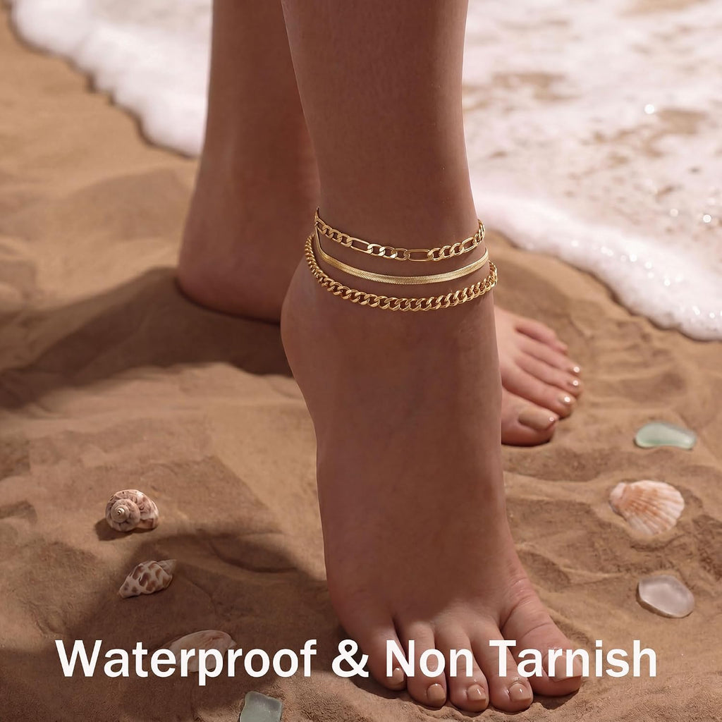 Gold Anklets for Women Waterproof – alternate view