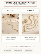 Load image into Gallery viewer, Chunky Pearl Layered Necklace — 14K Gold Plated Toggle