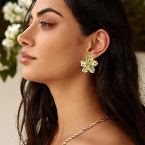 Chunky Gold Hoop Earrings — 40 Pairs, Mixed Styles