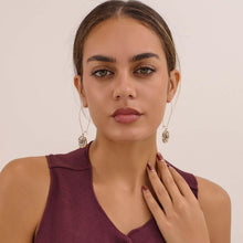 Load image into Gallery viewer, Gold And Silver Earrings for Women Chic Vintage Flower Dangle – view 3