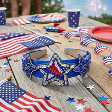将图片加载到图库查看器，USA Patriotic Star Headband for Women Trendy Sparkling – view 4