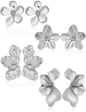 Load image into Gallery viewer, Gold Flower Statement Earrings — Irregular Leaf Drop
