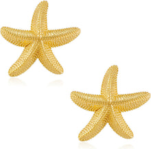 将图片加载到图库查看器，Seashell Earrings And Starfish Earrings In Gold – view 3