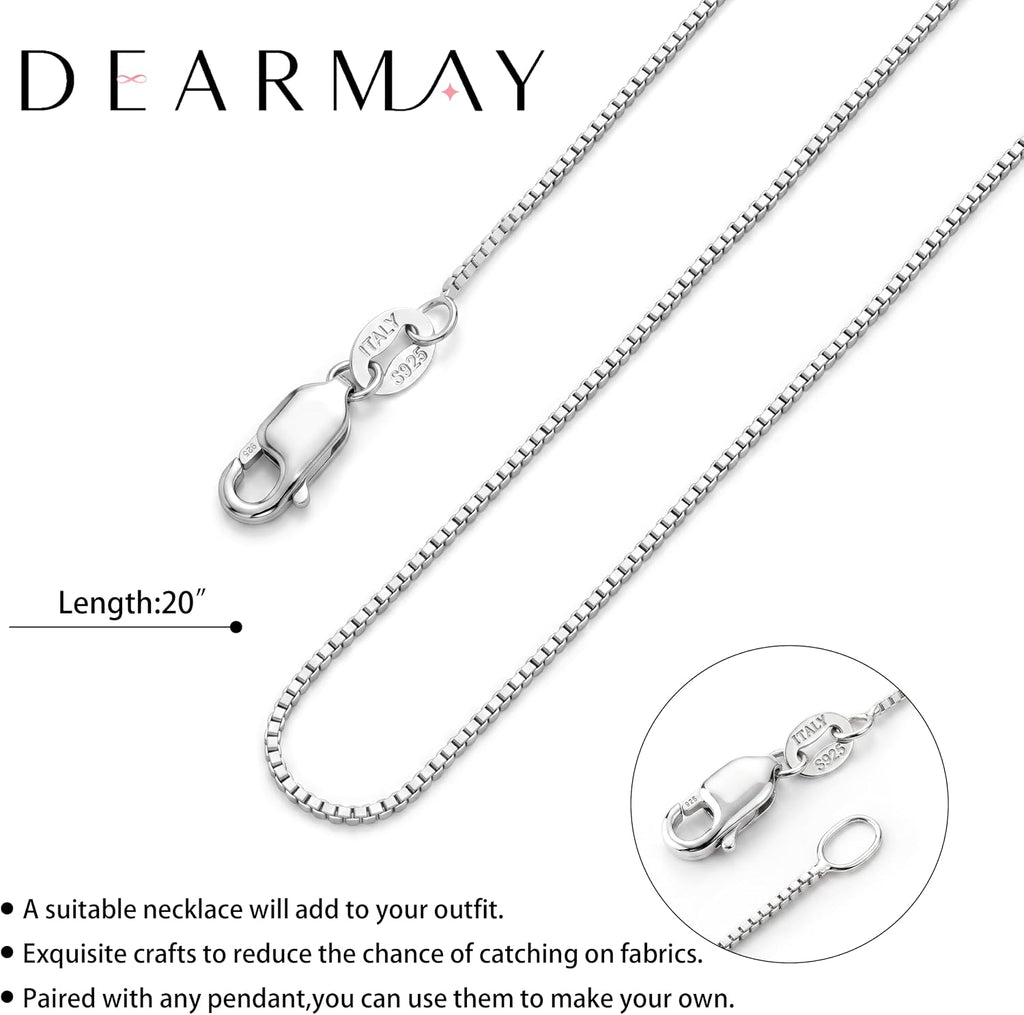 S925 Sterling Silver Box Chain Necklace – view 5