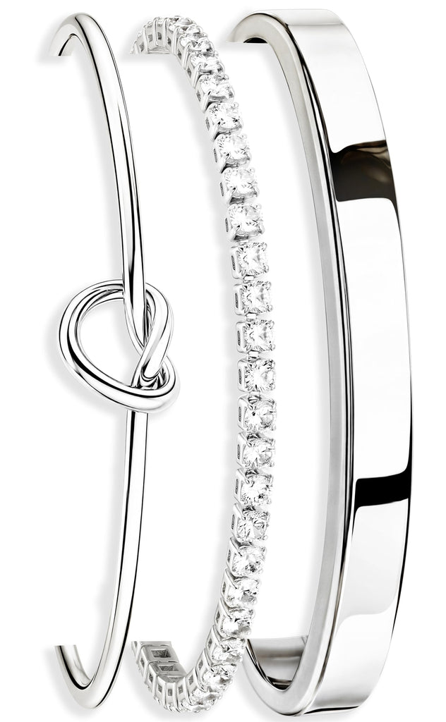 Gold Bangle & Cuff Stack — Adjustable, Non Tarnish