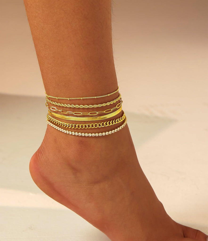 Dainty Ankle Bracelets for Women – view 3