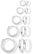 Load image into Gallery viewer, 14K Gold Plated Huggie Hoop Earrings — Stacking Set, Hypoallergenic