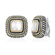 将图片加载到图库查看器，Antique Gold Clip On Hoop Earrings for Women