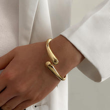 Load image into Gallery viewer, Gold &amp; Silver Cuff Bracelet — 2 Piece Chunky Bangle