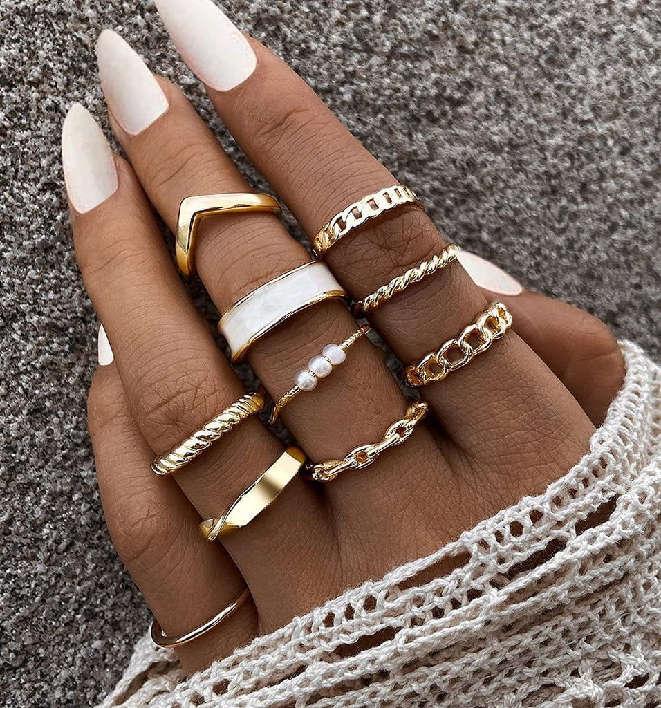 30pcs+25pcs Gold Knuckle Rings – view 3