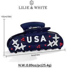 将图片加载到图库查看器，Blue USA Hair Clip for Women Sturdy Independence Day Hair Claws – view 6