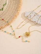 Load image into Gallery viewer, Layered Gold Colorful Necklaces for Women, 14K Gold Plated, Adjustable – view 6