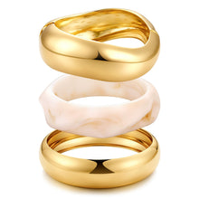 Load image into Gallery viewer, Chunky Resin Bangle Bracelets — Stackable Set