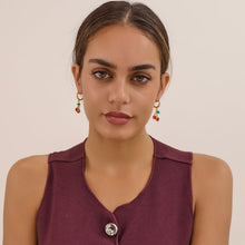 Load image into Gallery viewer, Gold Cherry Earrings For Women Lightweight Fruit Cherry Dangle – alternate view