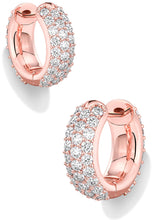 Load image into Gallery viewer, Chunky CZ Hoop Earrings — 14K Gold Plated, Birthstone Accent