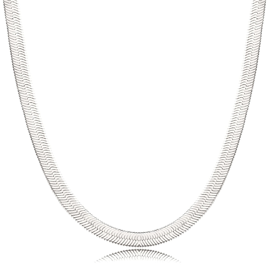 14K Gold Plated Herringbone Necklaces for Women, Non-Tarnish