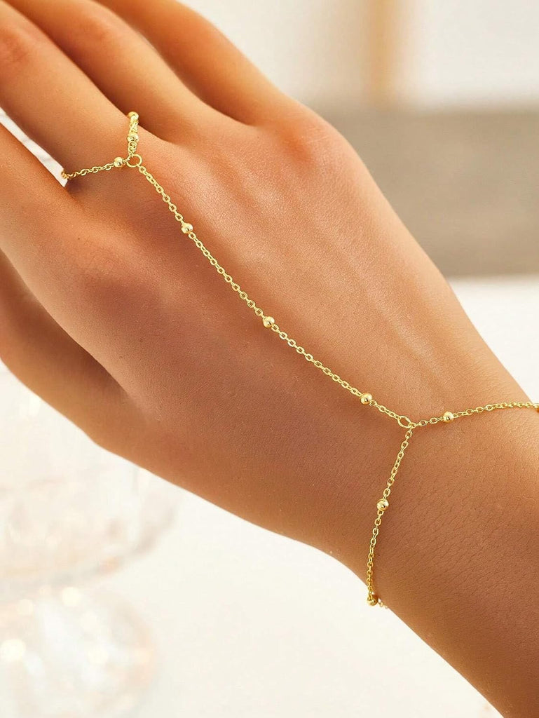 Gold Hand Chain Bracelets — 3 Pieces, Everyday Stack