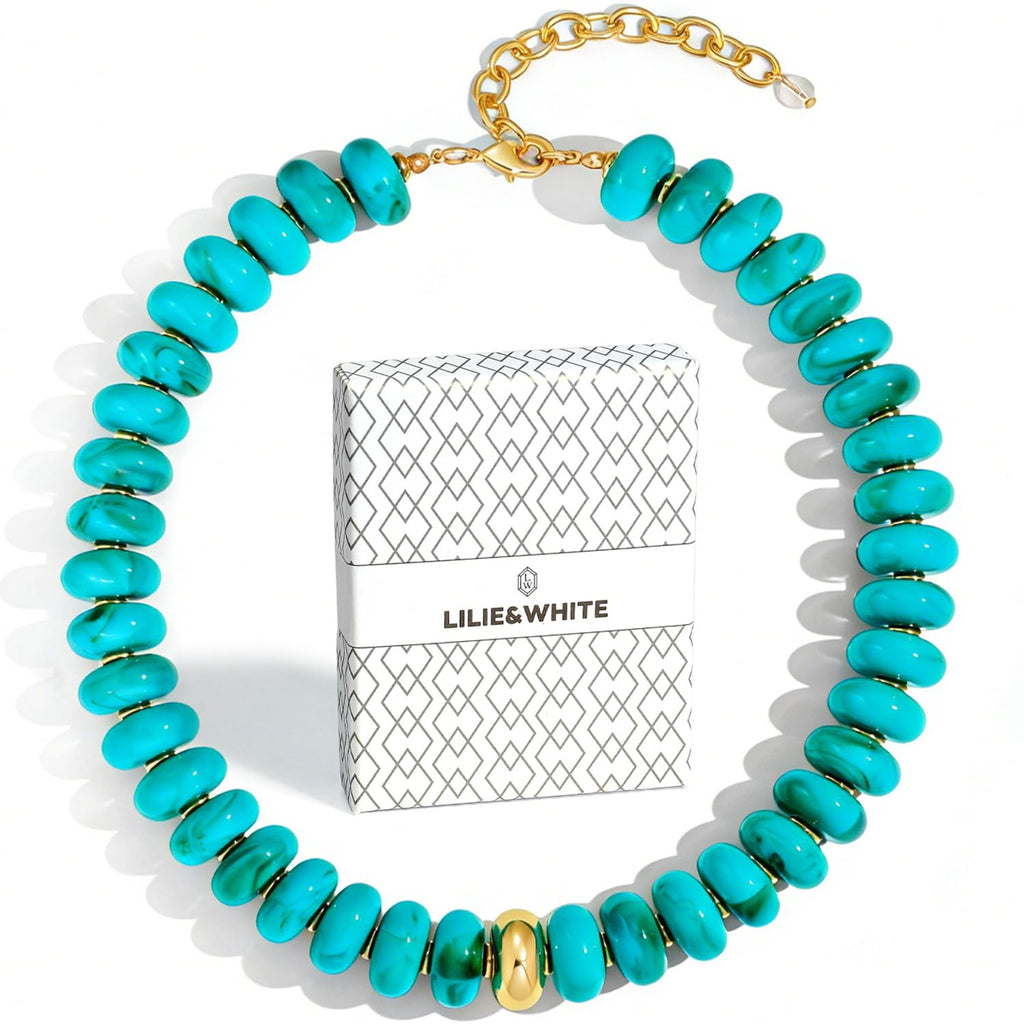 Resin Chunky Beaded Necklace for Women – view 45