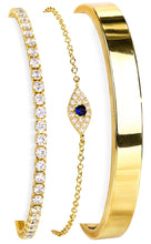 将图片加载到图库查看器，Gold Bracelets for Women Non Tarnish Dainty 14K Gold Plated Bangle Cuff Bracelets Stack for Women,Waterproof Stackable