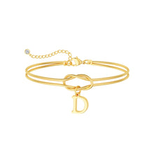 将图片加载到图库查看器，14K Gold Plated Gold Initial Bracelets for Women, Non-Tarnish, Adjustable – view 8
