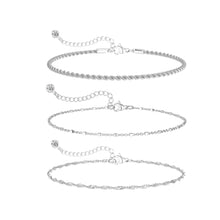 将图片加载到图库查看器，Sterling Silver Plated Bracelets Set for Women – view 8