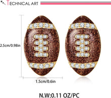 将图片加载到图库查看器，Brown Rugby For Women Sport Stud Football Sports Game Team Fans Players – view 6