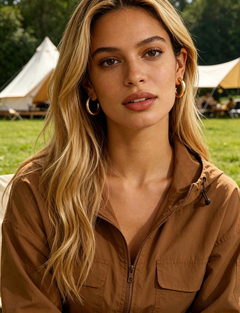 Chunky Gold Hoop Earrings — 36 Pairs, Multipack