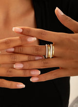 Load image into Gallery viewer, 14K Gold Plated Stackable Rings for Women, Non-Tarnish, Cubic Zirconia – view 3