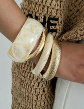 Load image into Gallery viewer, Chunky Resin Bangle Bracelets — Stackable Set