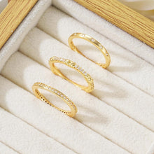 Load image into Gallery viewer, 14K Gold Plated CZ Rings — Stackable, Sizes 5–10
