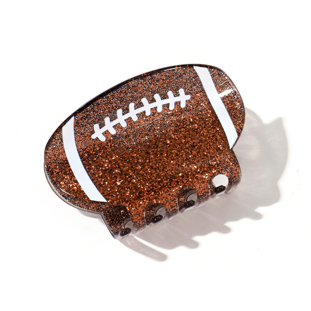 Brown Football Hair Clips for Women Premium Sport Lovers – view 8
