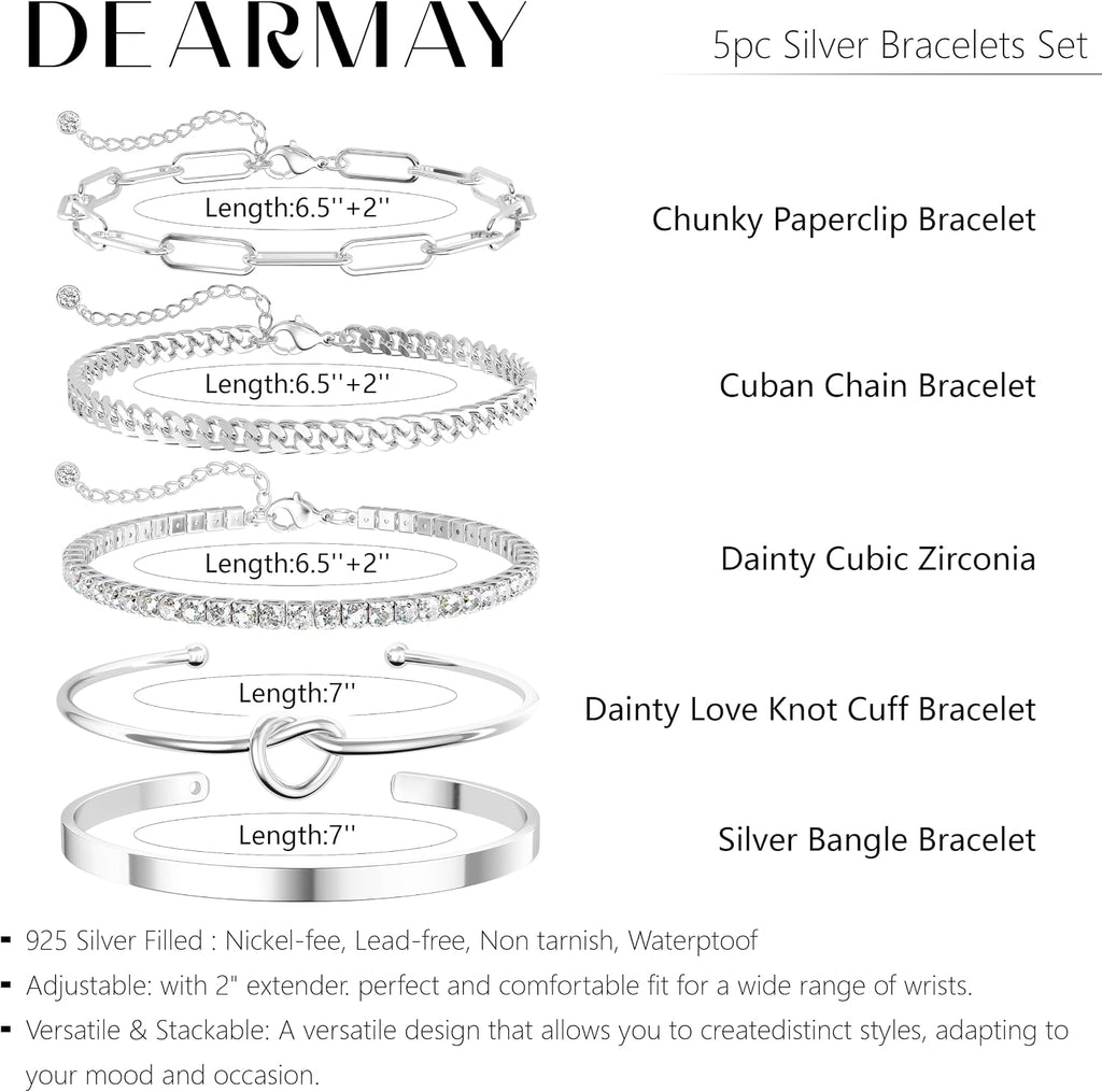 Gold Chunky Bracelets Set for Women Non Tarnish, Waterproof 14K Gold Plated Chunky Cuff Bracelet Stackable Gold Bangles