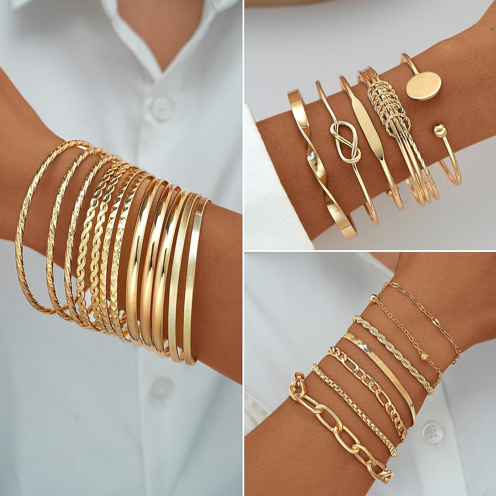 82-Piece Gold Jewelry Set — Necklaces, Bracelets & More