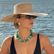 将图片加载到图库查看器，Colorful Green Chunky Beaded Collar Necklace for Women – view 6