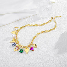 Load image into Gallery viewer, Gold Cross Charms Necklace Trendy Heart Pendant – view 5